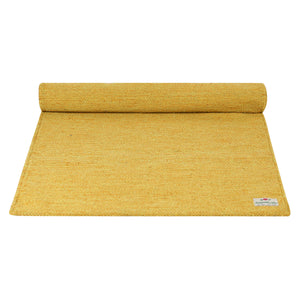 AbhinehKrafts Natural Cotton Handwoven Mat for Yoga, Pilates, Fitness, Prayer, Meditation or Home Decor - Made in India - Tuscan Sun Yellow