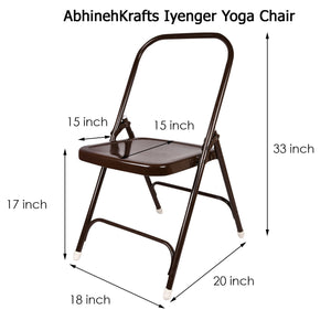 Christmas Clearance Iyenger Brown Yoga Chair Backless for Yoga Poses