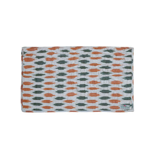 Meditation & Prayer Mat with Matching Cushion/Pillow/Seat - Handwoven Rug with Ikkat Print - Cream Dream