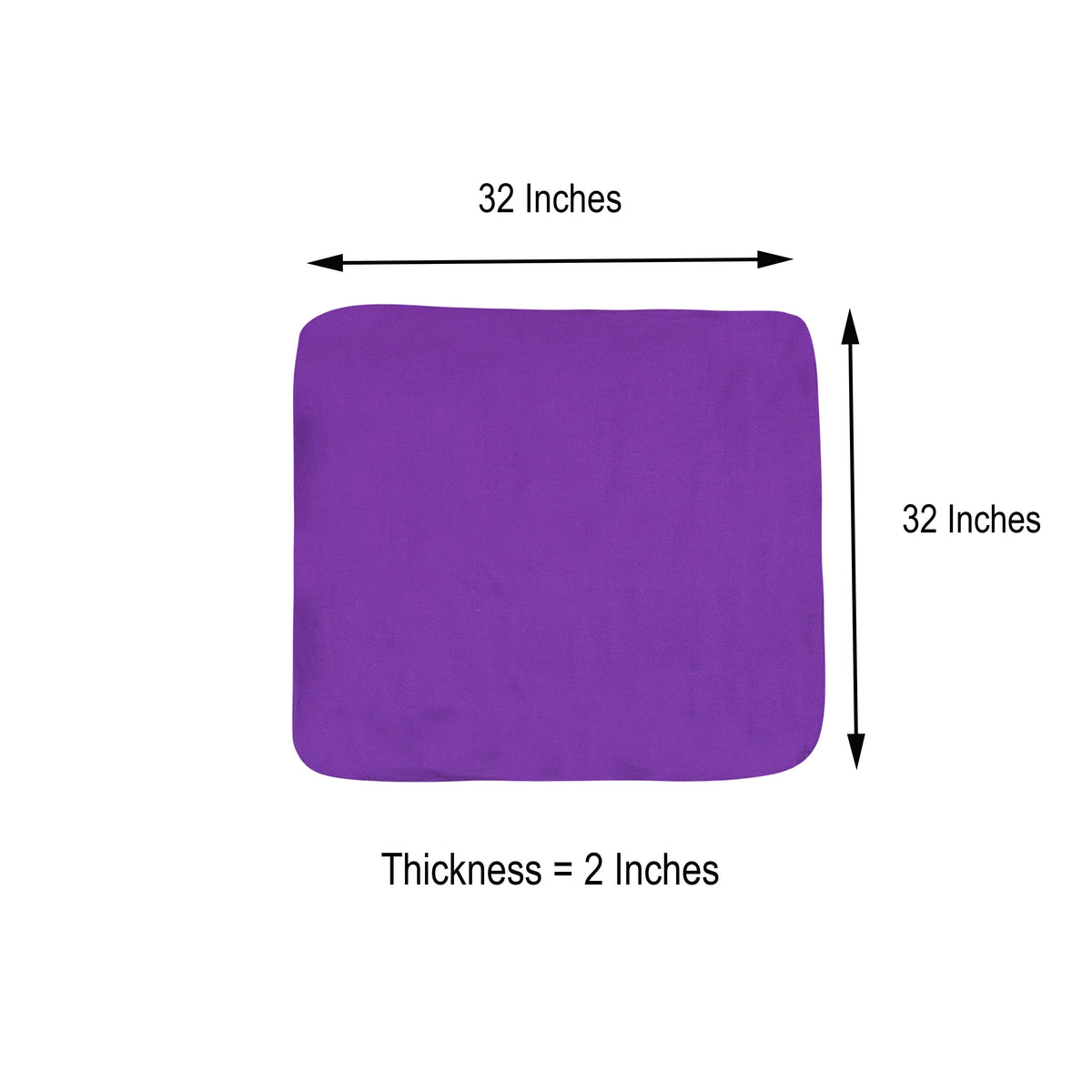 Zabuton Meditation Mat - Kapok Filled - Removable Cotton Cover - Excellent Addon for Meditation Zafu - Made in India - Colors Available