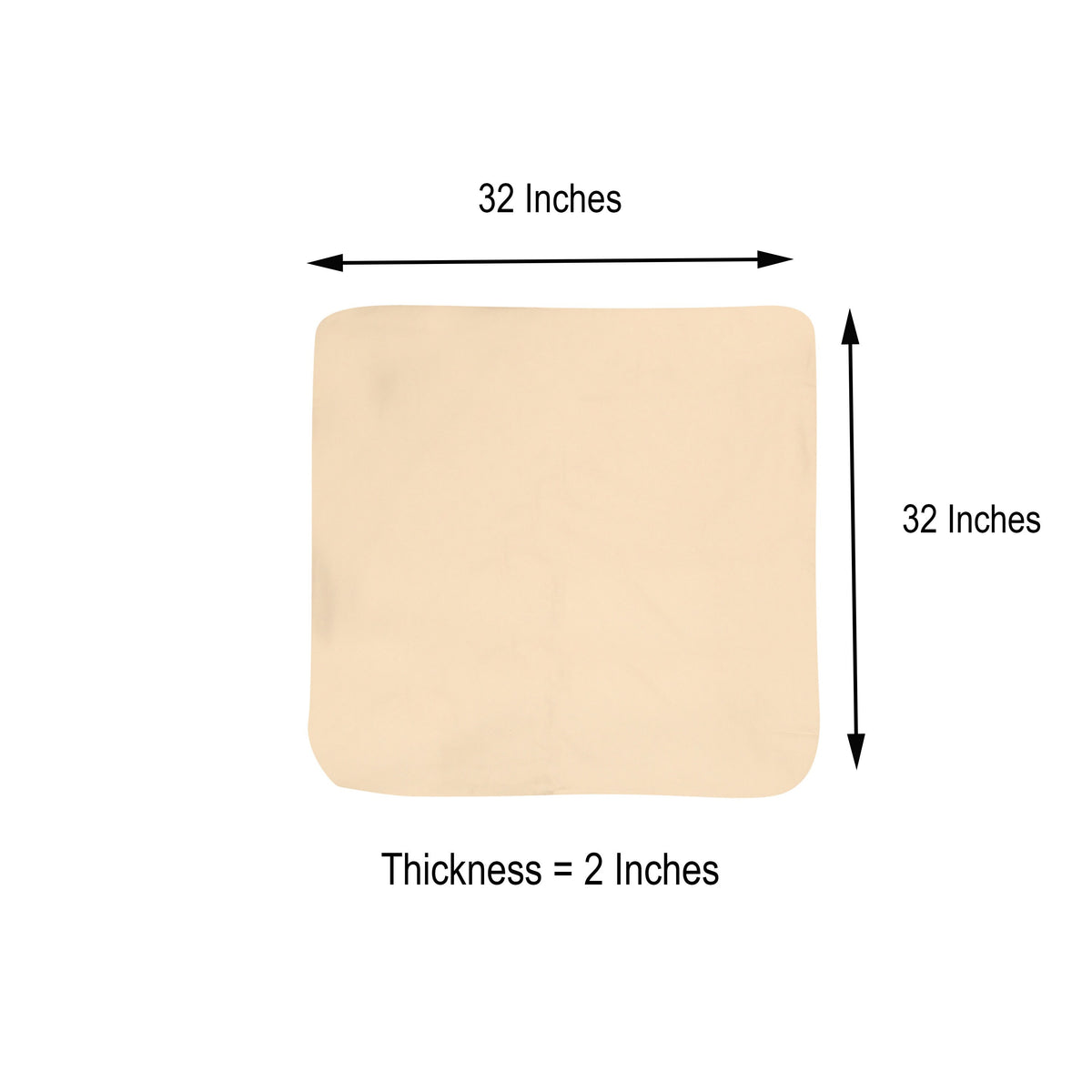 Zabuton Meditation Mat - Kapok Filled - Removable Cotton Cover - Excellent Addon for Meditation Zafu - Made in India - Colors Available