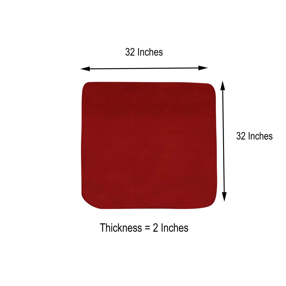 Zabuton Meditation Mat - Kapok Filled - Removable Cotton Cover - Excellent Addon for Meditation Zafu - Made in India - Colors Available