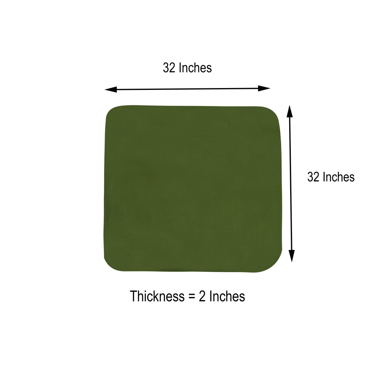 Zabuton Meditation Mat - Kapok Filled - Removable Cotton Cover - Excellent Addon for Meditation Zafu - Made in India - Colors Available