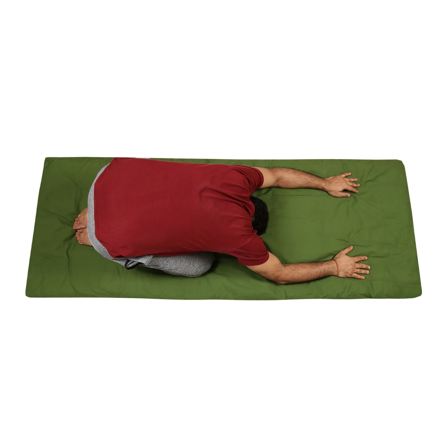 Shikibuton, Futon Meditation Mat - Kapok Filled - Removable Cotton Cover - Made in India - Colors Available