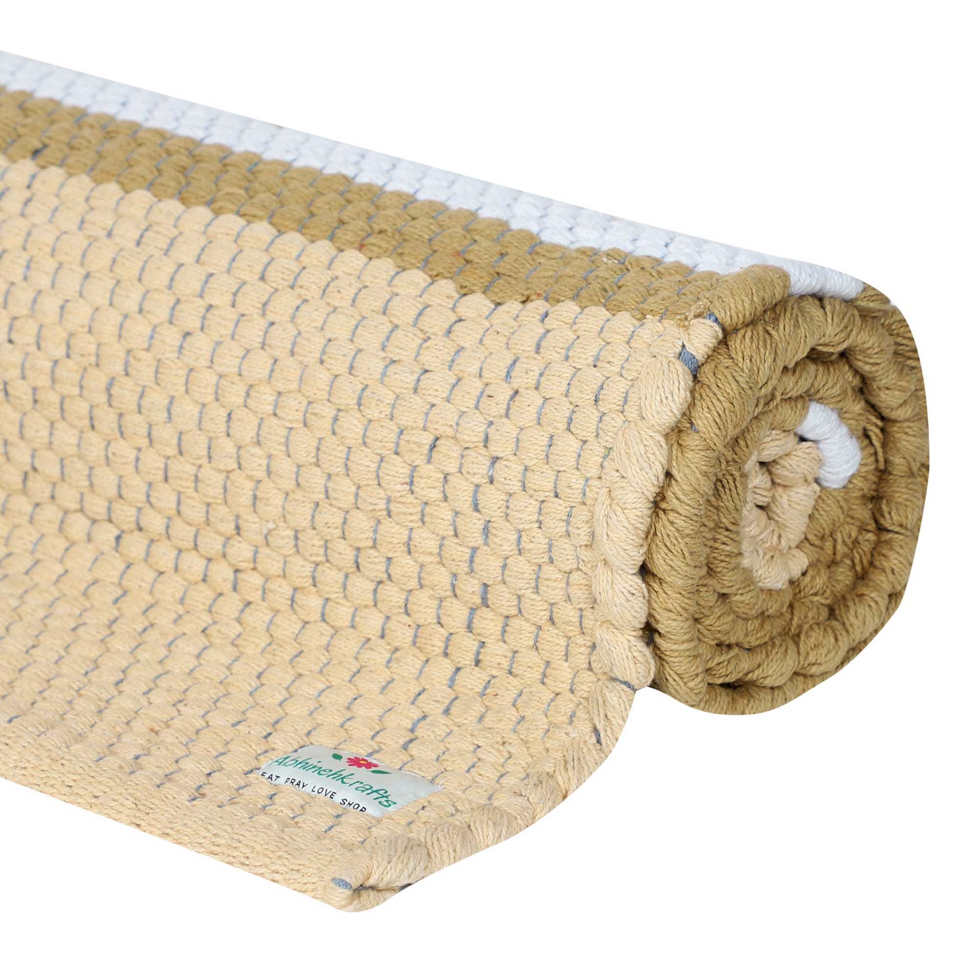 Super Thick Cotton Handwoven Anti Skid Mat for Hot Yoga and Fitness - Comfort for Knees