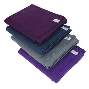 Handwoven/Hand-spun Organic Cotton Blankets for Yoga, Meditation & Home - Deep Solids - Color Options