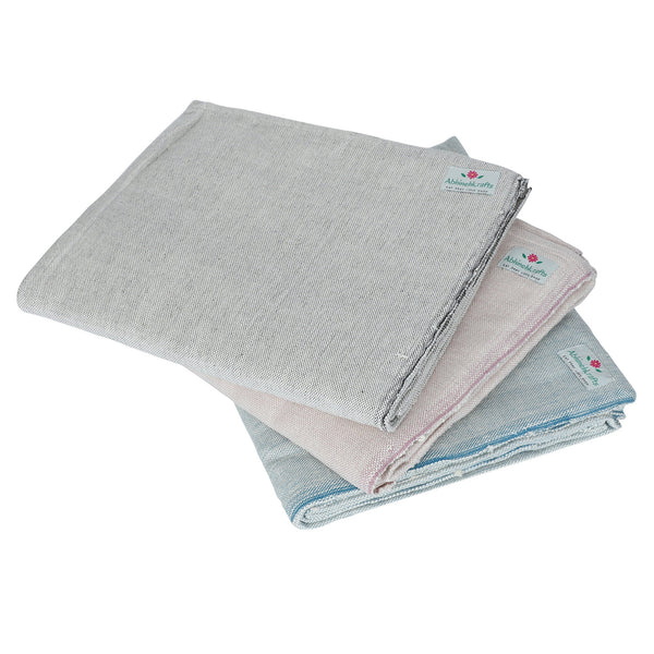 Handwoven/Hand-spun Organic Cotton Blankets for Yoga, Meditation