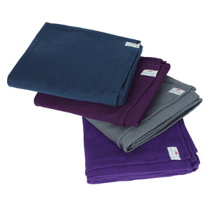 Handwoven/Hand-spun Organic Cotton Blankets for Yoga, Meditation & Home - Deep Solids - Color Options