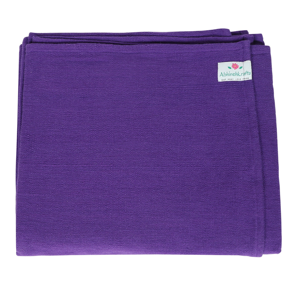 Handwoven/Hand-spun Organic Cotton Blankets for Yoga, Meditation & Home - Deep Solids - Color Options