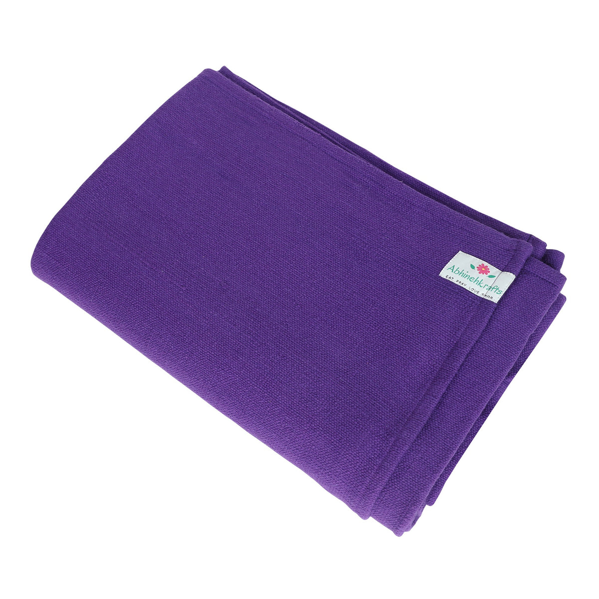 Handwoven/Hand-spun Organic Cotton Blankets for Yoga, Meditation & Home - Deep Solids - Color Options