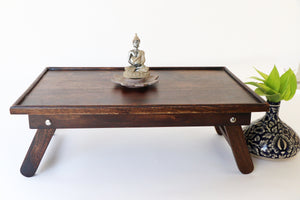 AbhinehKrafts Wooden Prayer/Pooja Table, Altar Table, Meditation & Prayer Shrine, Buddhist Altar, Japanese Table, Zen Altar - Made in India