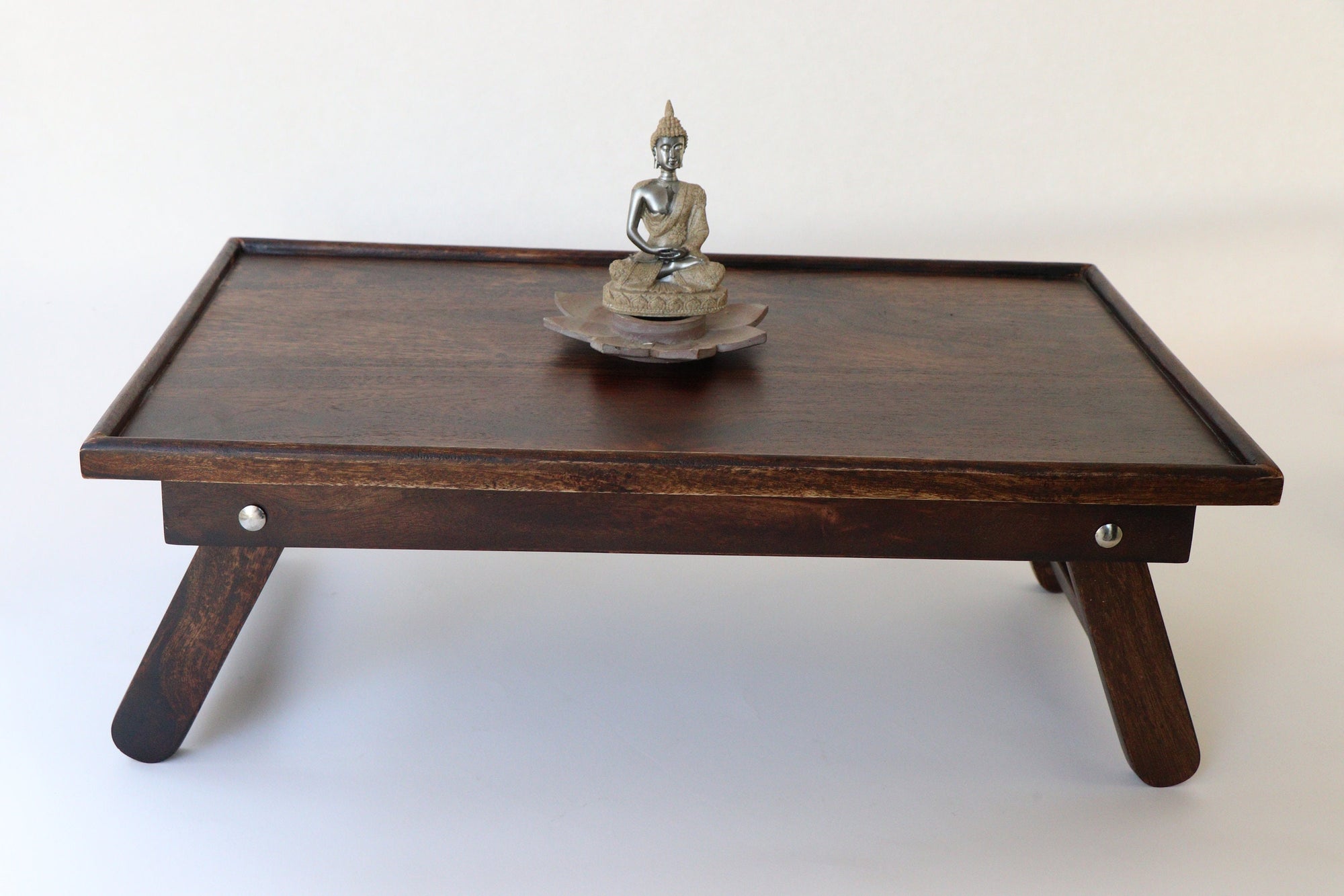 AbhinehKrafts Wooden Prayer/Pooja Table, Altar Table, Meditation & Prayer Shrine, Buddhist Altar, Japanese Table, Zen Altar - Made in India