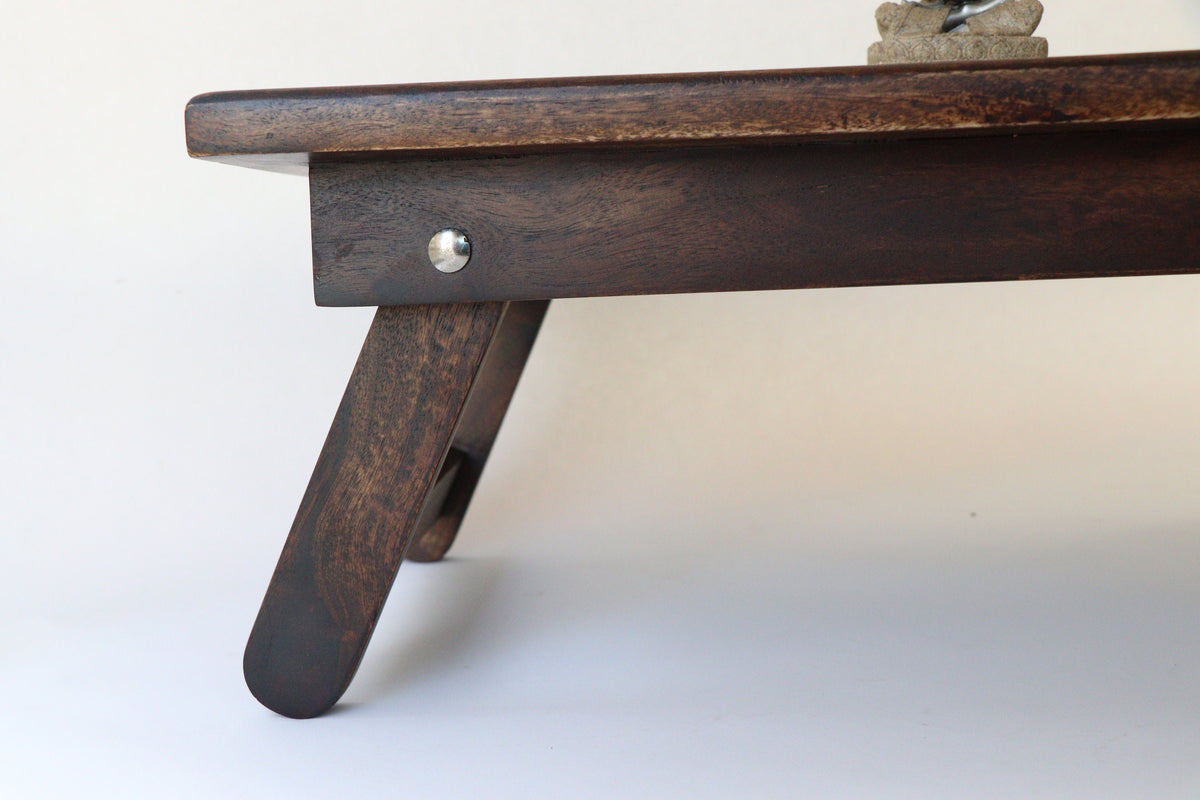 AbhinehKrafts Wooden Prayer/Pooja Table, Altar Table, Meditation & Prayer Shrine, Buddhist Altar, Japanese Table, Zen Altar - Made in India