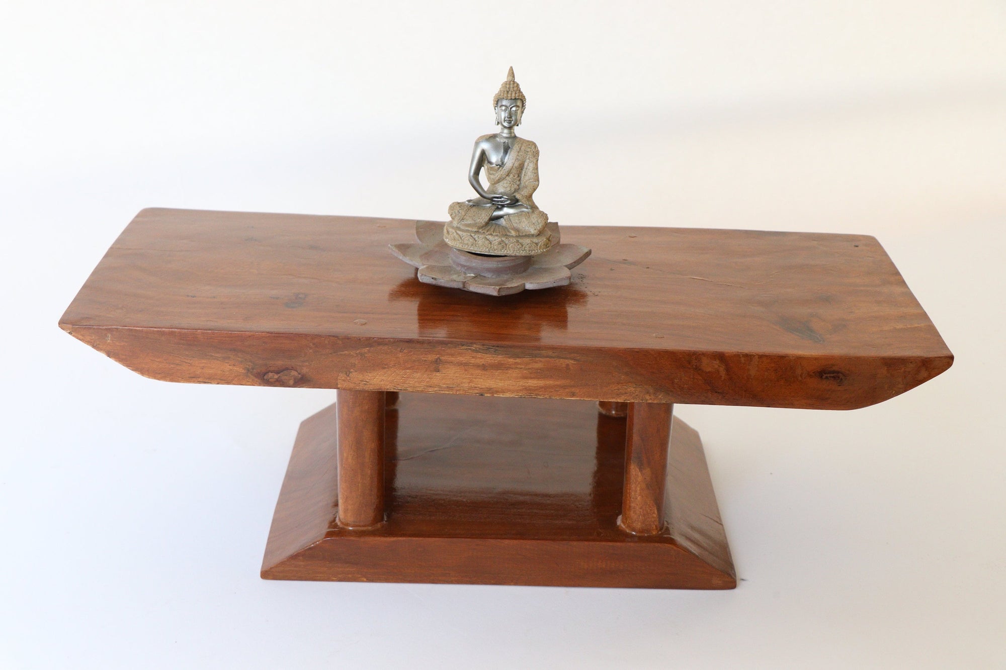 Wooden Prayer/Pooja Table, Altar Table, Meditation & Prayer Shrine, Buddhist Altar, Japanese Table, Zen Altar - Made in India