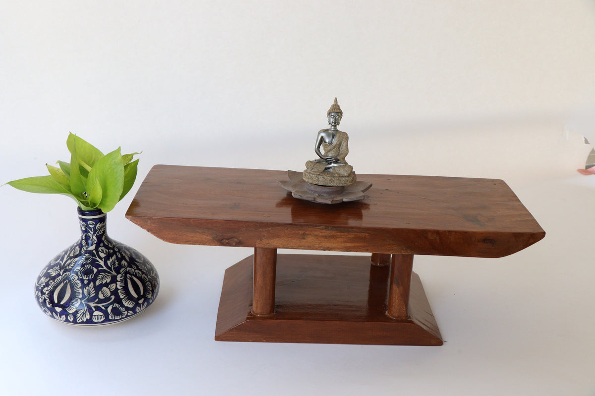 Wooden Prayer/Pooja Table, Altar Table, Meditation & Prayer Shrine, Bu ...