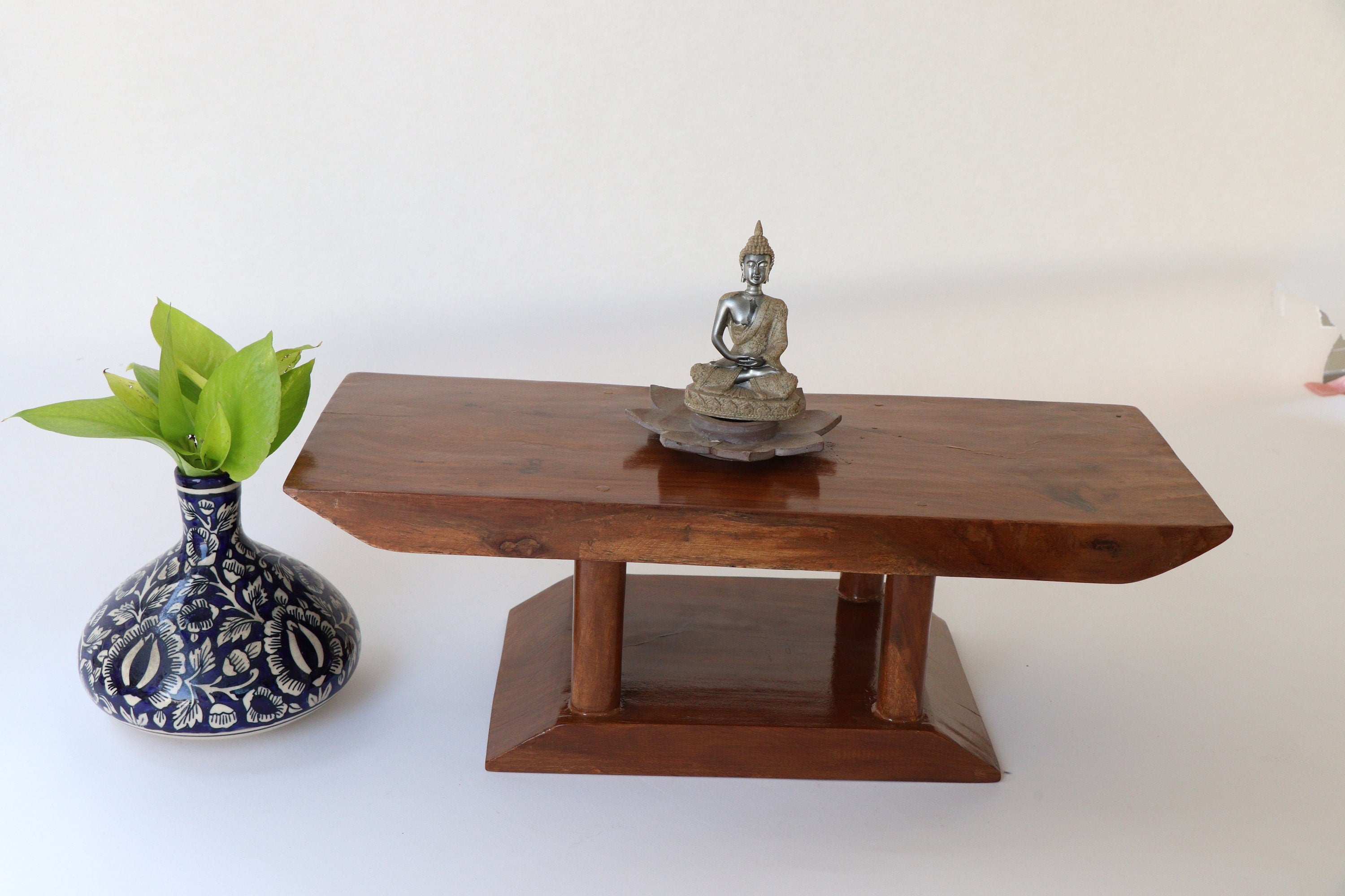 Wooden Prayer/Pooja Table, Altar Table, Meditation & Prayer Shrine, Bu ...