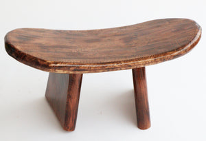 Clearance - Handcrafted Mango Wood Foldable & Portable Meditation Bench - Wooden Kneeling Ergonomic Meditation Bench/Low Seat Meditation