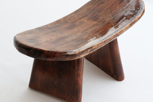 Clearance - Handcrafted Mango Wood Foldable & Portable Meditation Bench - Wooden Kneeling Ergonomic Meditation Bench/Low Seat Meditation