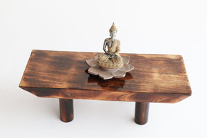 Wooden Prayer/Pooja Table, Altar Table, Meditation & Prayer Shrine, Buddhist Altar, Japanese Table, Zen Altar - Made in India (Layered)