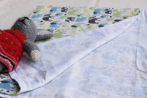 Mulmul/Muslin Cotton Reversible Soft Summer Blanket ('Dohar') for Kids/Toddlers/Children Room & Nursery Decor - Forest