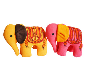 Fabric Toys - Elephant (Size Small) - Pretend & Play, Plush/Soft Toy - Handmade Unisex Toys for Babies, Kids, Adults