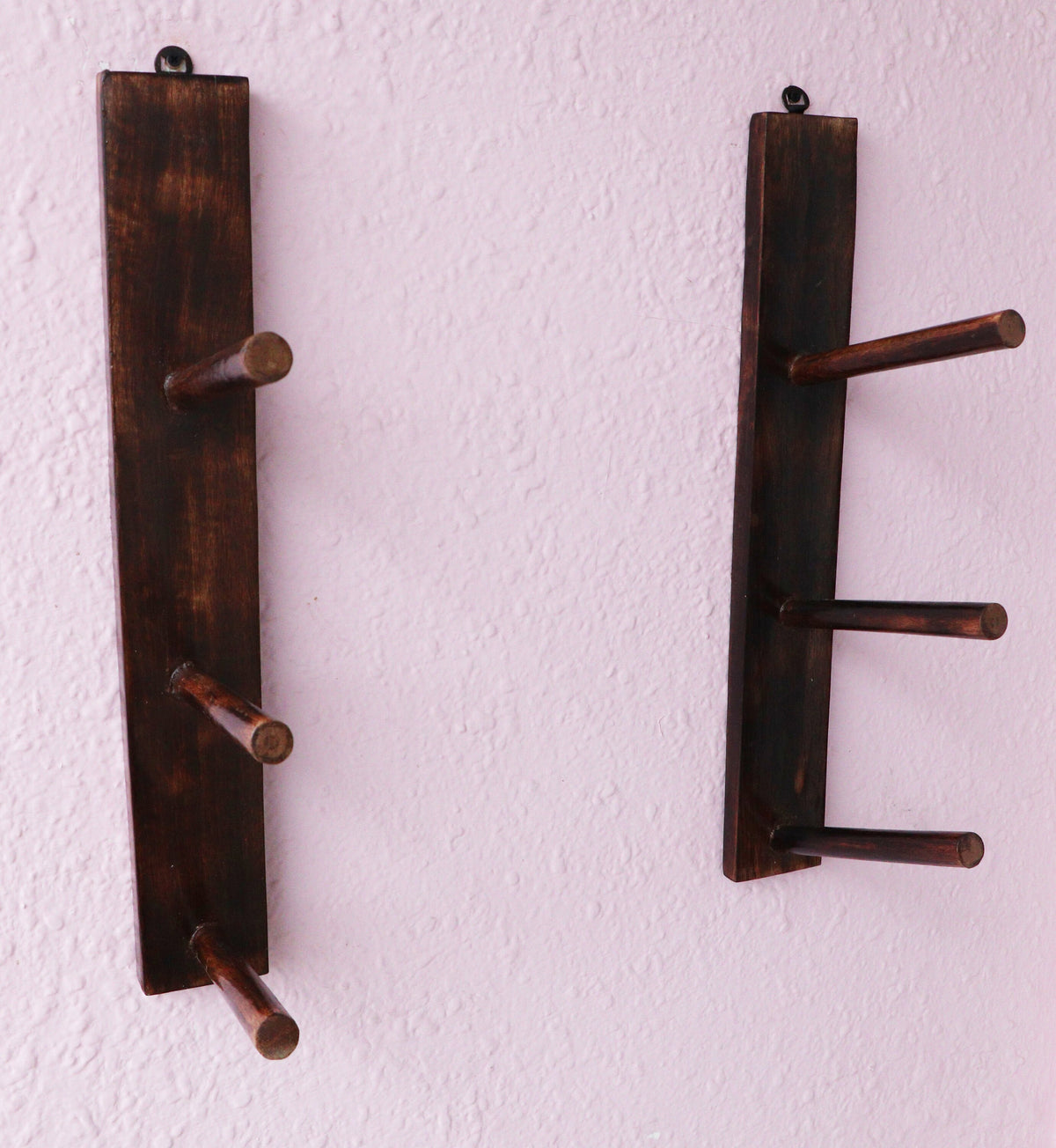 Yoga Mat Wall Holder/ Mount, Yoga Mat Storage Organizer, Yoga Mat Rack, Gym Mat Storage, Exercise Fitness Rack - Mango Wood, Made in India