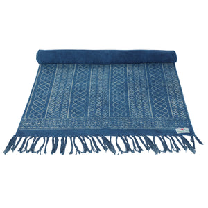 Anti Skid Cotton Indigo Mat for Yoga, Pilates, Fitness, and Meditation - (Handwoven Area Rug, Hand Block-Printed Rug) - Multi Options