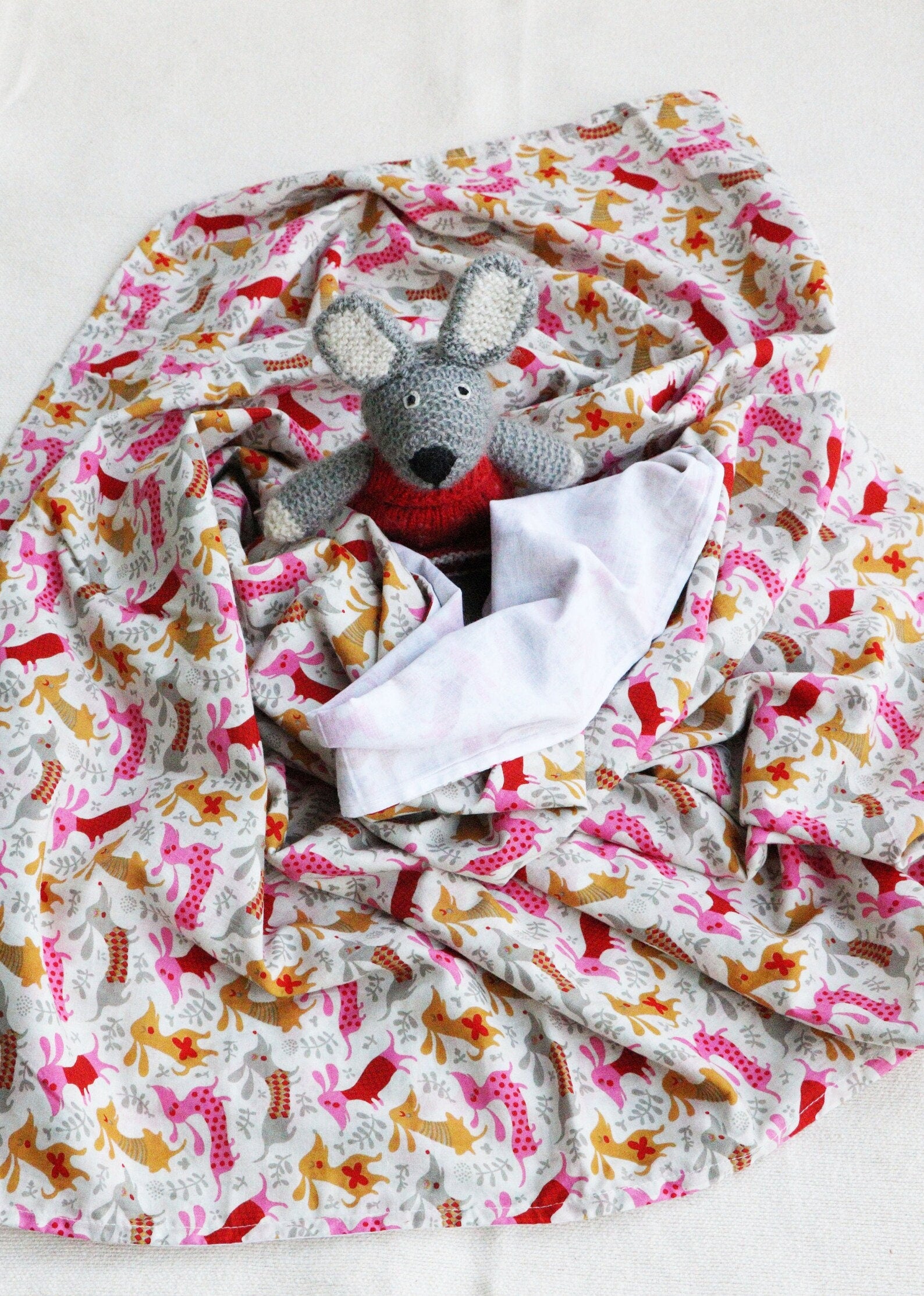 Mulmul/Muslin Cotton Reversible Soft Summer Blanket ('Dohar') for Kids/Toddlers/Children Room & Nursery Decor - Forest