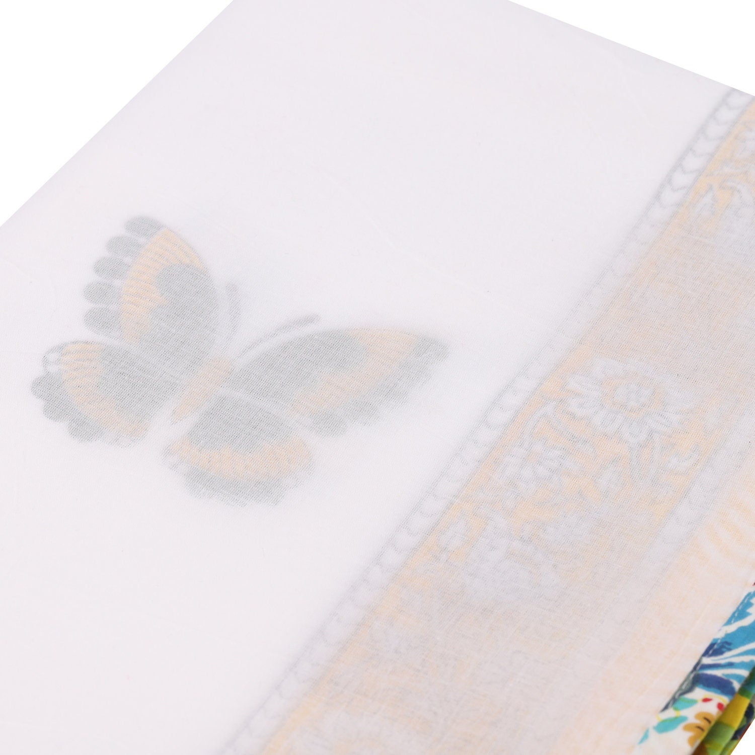 Organic Mulmul/Muslin cotton reversible summer blanket ('Dohar') for Kids/Toddlers - Fishes