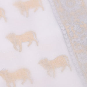 Organic Mulmul/Muslin cotton reversible summer blanket ('Dohar') for Kids/Toddlers - Butterfly