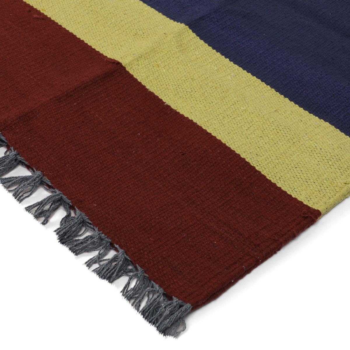 Large Yoga Mat 6x 4 feet  for Yoga, Pilates, Fitness, and Meditation - (Handwoven Area Rug, Mat, Dhurrie, Handspun Cotton Rug)