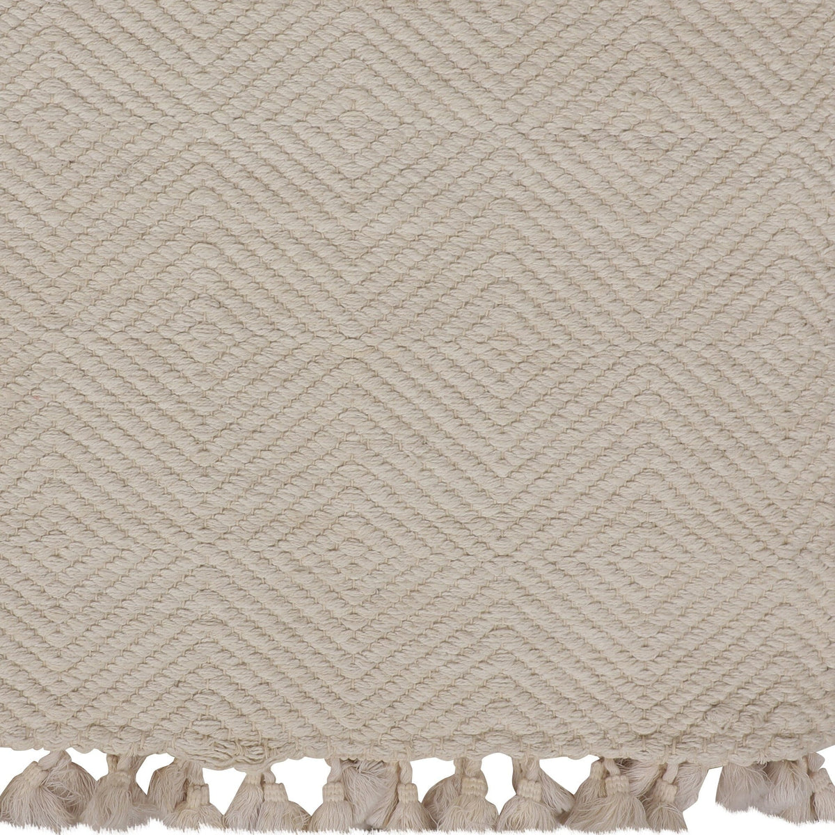 6 by 4 Feet Large Area Cotton Yoga Rug - Handwoven Natural White Cotton Rug, Organic White Ivory Cotton Rug - Cotton Carpet - Self Design