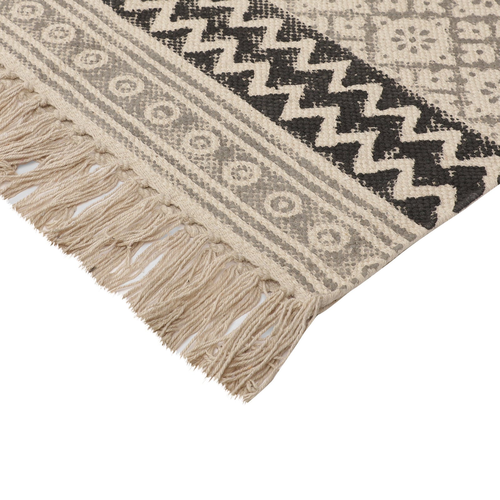 6x 4 feet Area Rug - Hand Block Mat for Yoga, Pilates, Fitness, and Meditation - (Handwoven Area Rug, Mat, Dhurrie, Hand Block-Printed Rug)