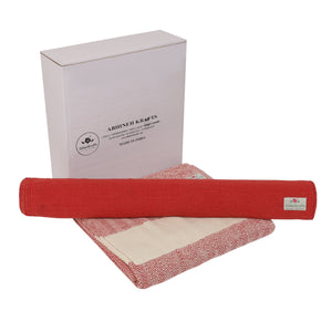 Christmas Collection - Yoga & Meditation Starter Gift Box - Combo of Organic Cotton Yoga Mat and Organic Cotton Meditation Blanket