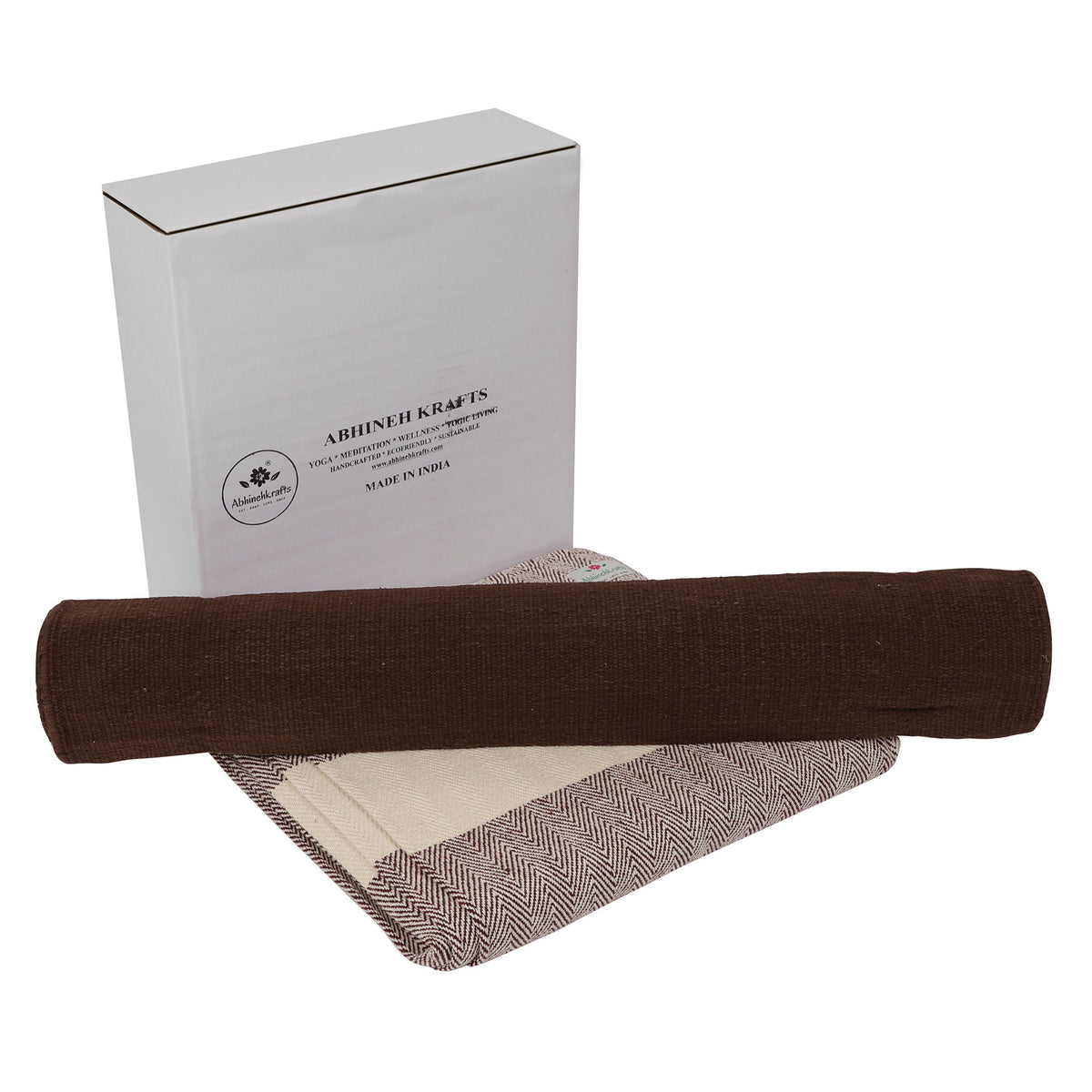 Christmas Collection - Yoga & Meditation Starter Gift Box - Combo of Organic Cotton Yoga Mat and Organic Cotton Meditation Blanket