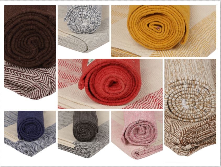 Christmas Collection - Yoga & Meditation Starter Gift Box - Combo of Organic Cotton Yoga Mat and Organic Cotton Meditation Blanket