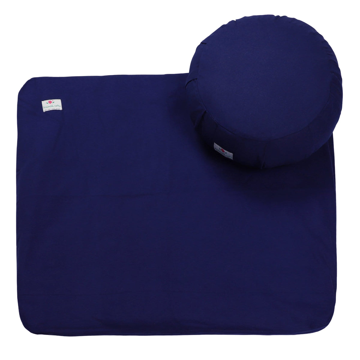 AbhinehKrafts Meditation Set - Combo of Zabuton Meditation Mat & Zafu Meditation Cushion - Yoga Support Pillow, Meditation Pillow (Solid)