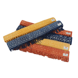 Anti Skid Cotton Mats for Yoga, Pilates, Fitness, and Meditation - (Handwoven Area Rug, Hand Block-Printed Rug) - Multi Options
