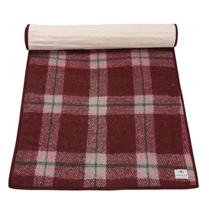 Wool & Cotton Premium Yoga Mat and Zafu Yoga Meditation Cushion Set - Maroon