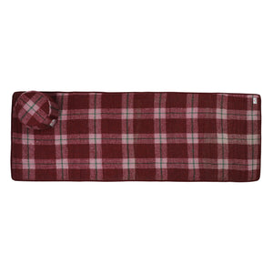 Wool & Cotton Premium Yoga Mat and Zafu Yoga Meditation Cushion Set - Maroon