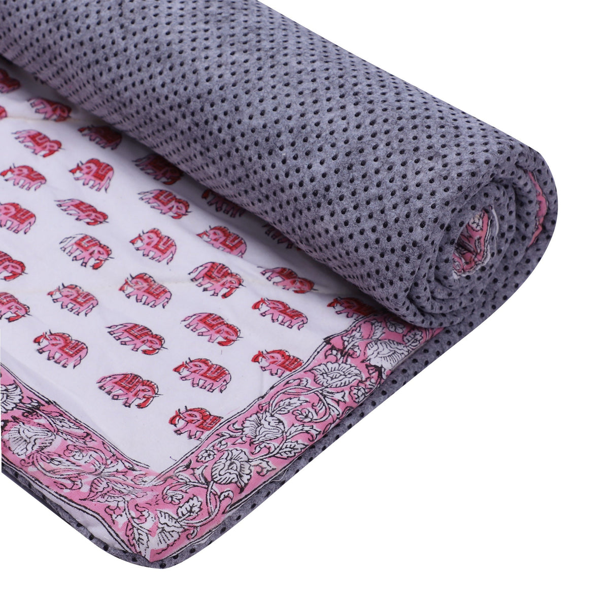 Kids Yoga Mat - Children Yoga Play Mat - Organic Cotton, Natural, Non-toxic, Eco-conscious, Super Soft, Exercise Play Mat - Eli Elephant