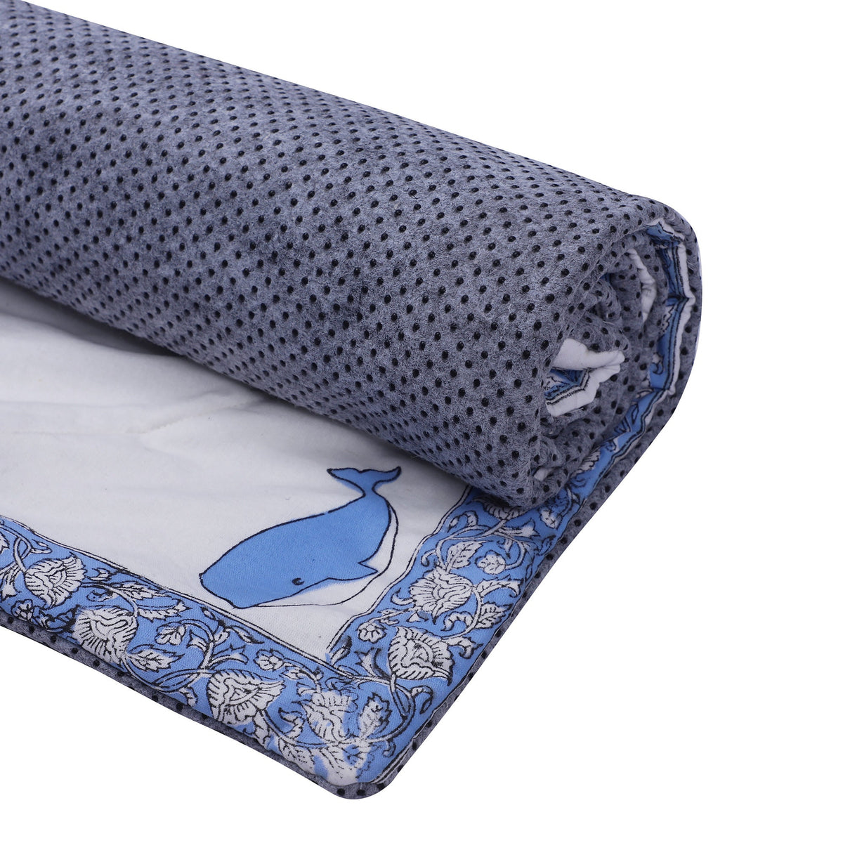 Kids Yoga Mat - Children Yoga Play Mat - Organic Cotton, Natural, Non-toxic, Eco-conscious, Super Soft, Exercise Play Mat - Wonder Whale