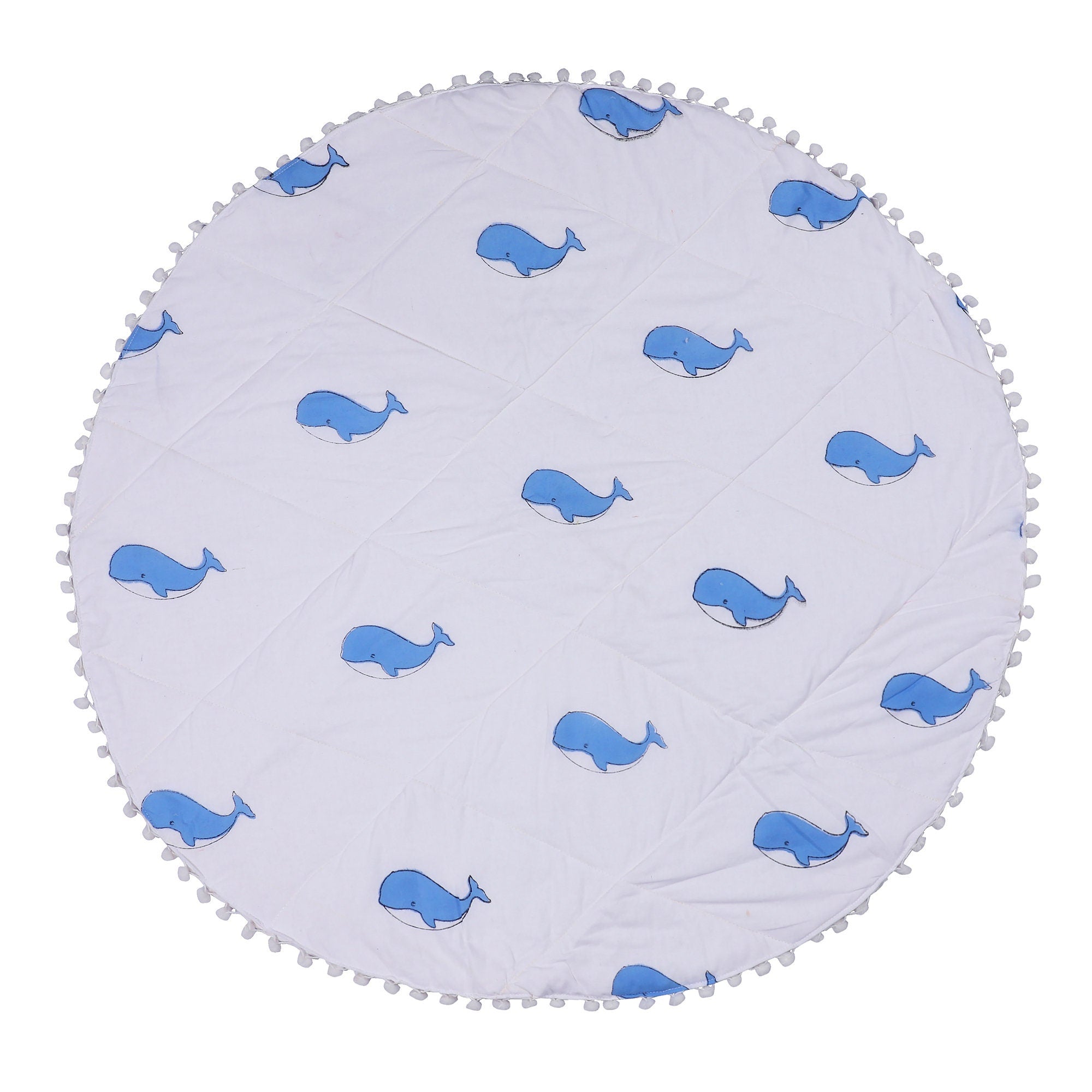 Babies/Children Round Play Mat - Round Yoga Mat - Organic Cotton, Natural, Non-toxic, Eco-conscious, Super Soft, Exercise Play Mat