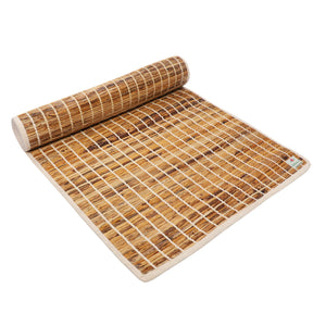 Premium Natural Banana Fiber Mat for Yoga, Pilates, Fitness, and Meditation - Natural Color (Handwoven, anti-skid & firm grip) - Brown