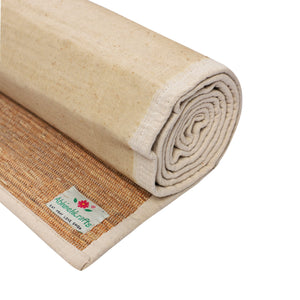 Premium Natural Vetiver Fiber Aromatic Mat for Meditation & Relaxation - Handwoven in India