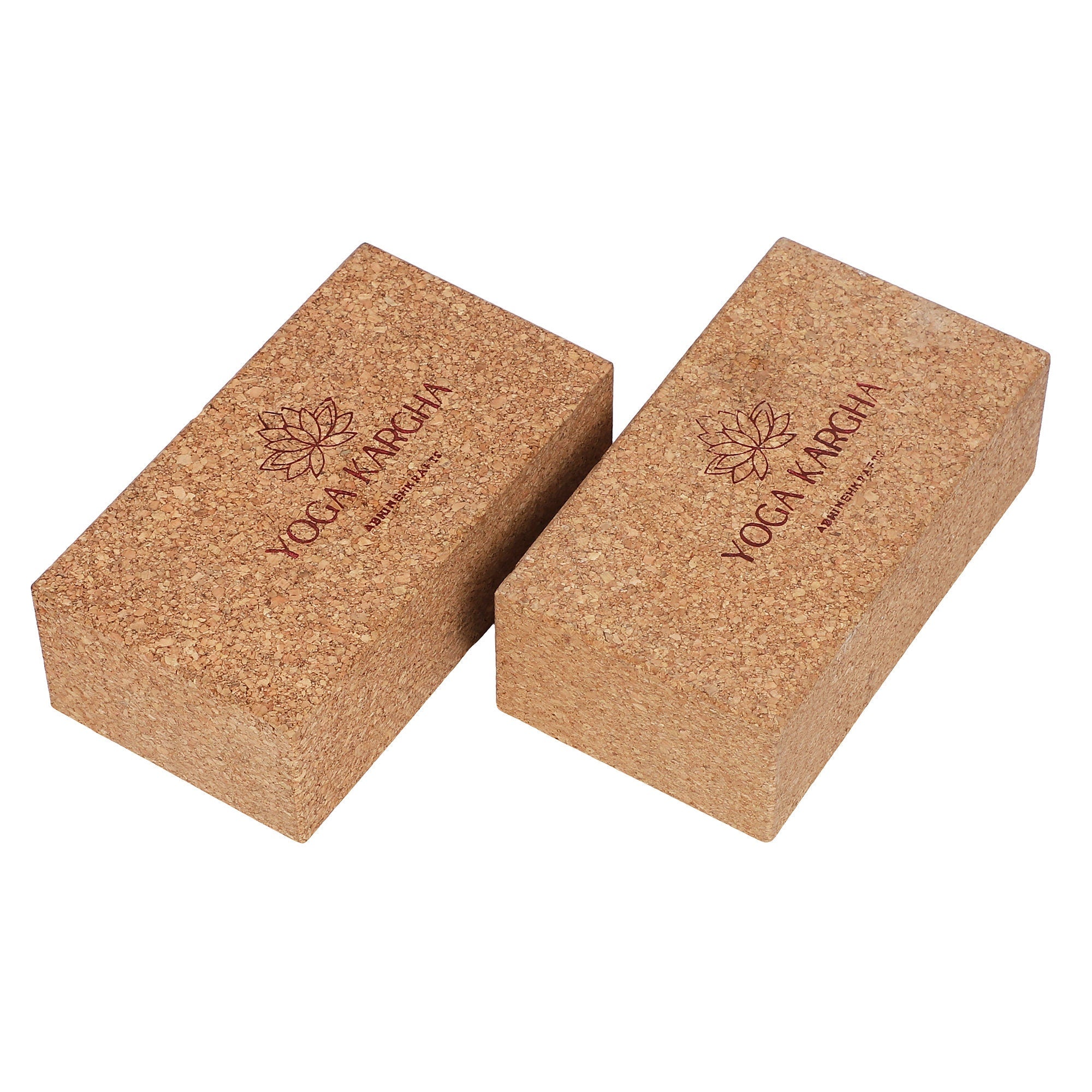 Yoga/Exercise/Fitness Cork Yoga Blocks Set - Made in India by YogaKargha