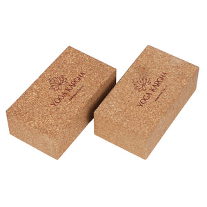 Yoga/Exercise/Fitness Cork Yoga Blocks Set - Made in India by YogaKargha