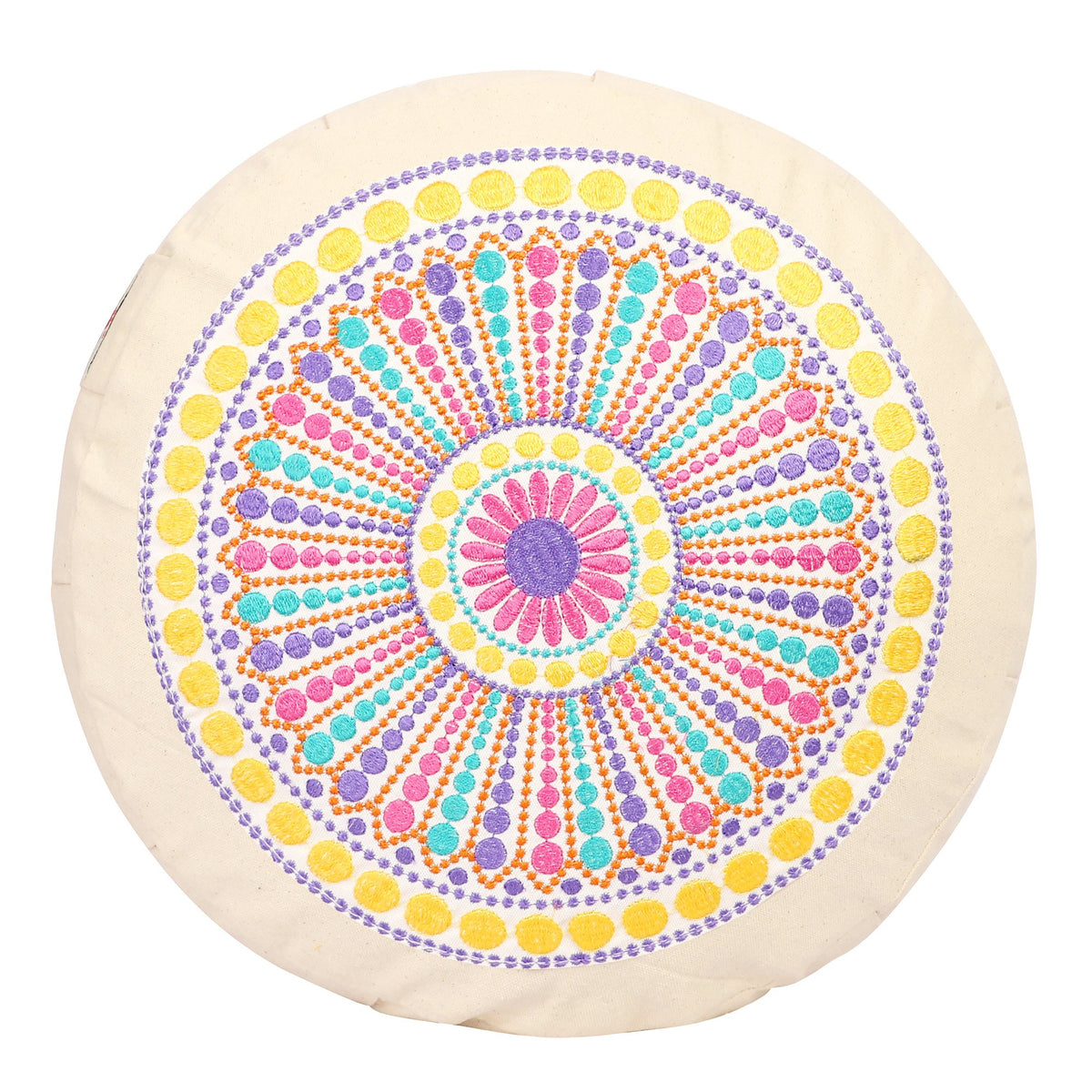 Yoga Meditation Cushion  - 16 Inch Extra Large - Copenhagen | Handmade Round Zafu Pillow  |Zipped Cover |Washable| Portable- Filling Options