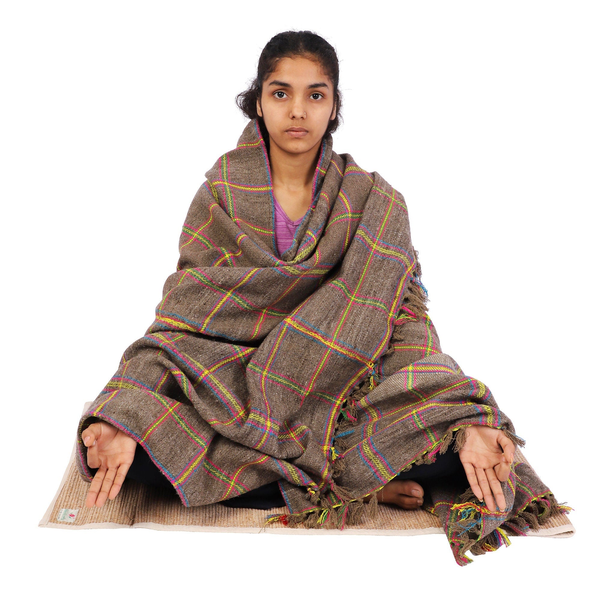 Premium Handwoven Yak Wool Blanket (Use as bed linen OR yoga/mediation blanket) - Kosha