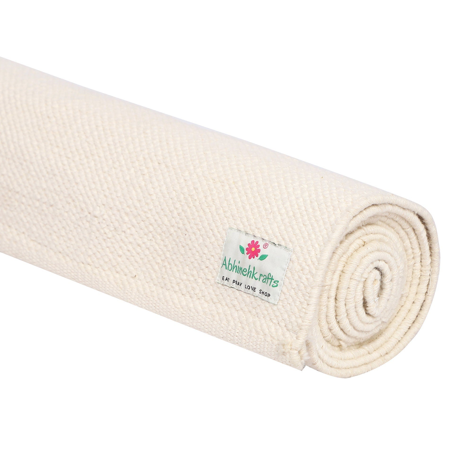 Thick Weave Organic cotton mat for Yoga and Meditation